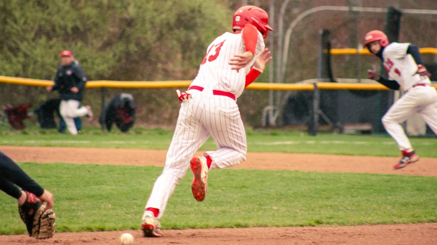Baseball Posts 13-1 Rain-Shortened Win Over Emerson