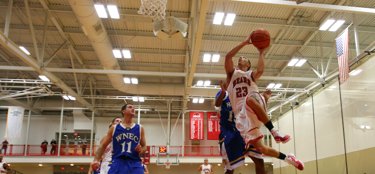Five Score in Double Figures as Men's Basketball Downs WNEC, 95-64