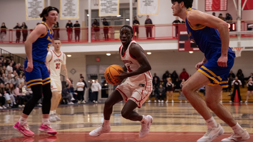 Kikuba, Okoh Lead Men's Basketball to Decisive 93-61 MASCAC Win Over Worcester State