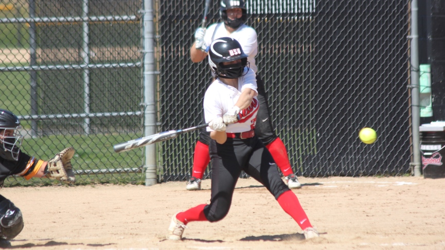 Softball Splits First Two Games of MASCAC Championship Series Behind Ruprecht's Clutch Home Run