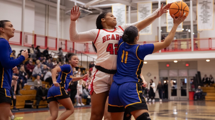Strong Defensive Effort Lifts Women's Hoops to 77-40 MASCAC Win over Worcester State