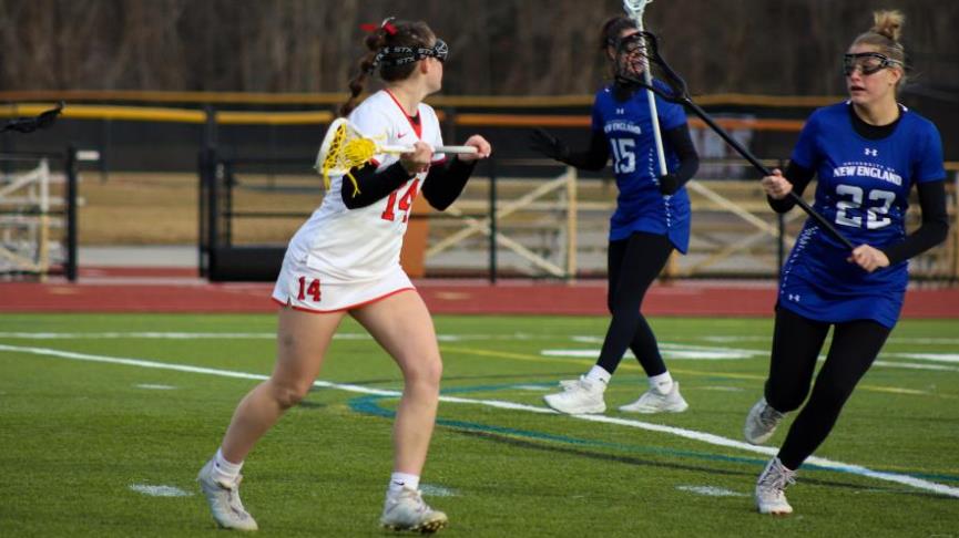 Women's Lacrosse Comeback Bid Falls Shorts in 15-14 Setback to UNE