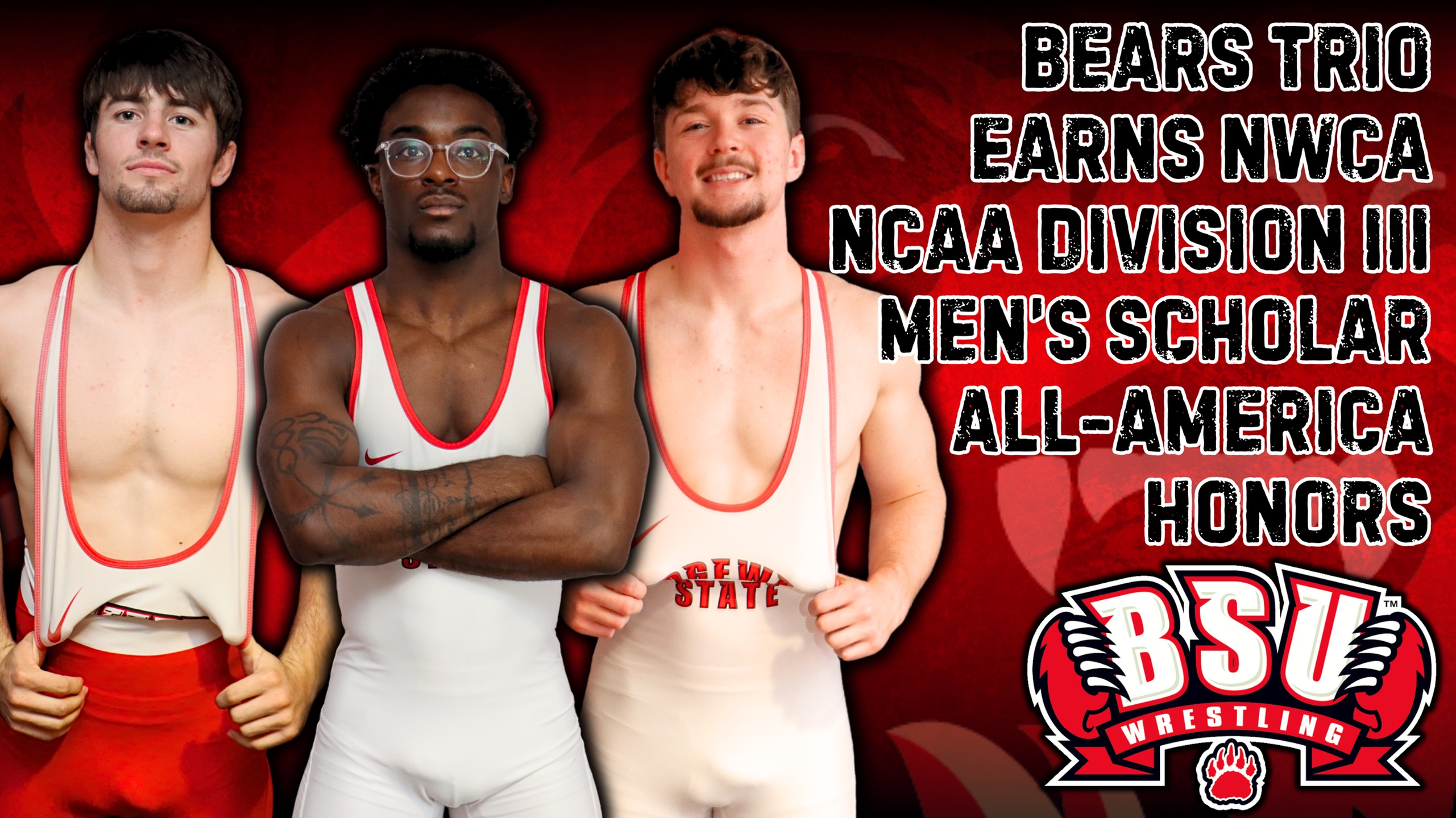 Three Bears Named to NWCA Scholar All-American Team